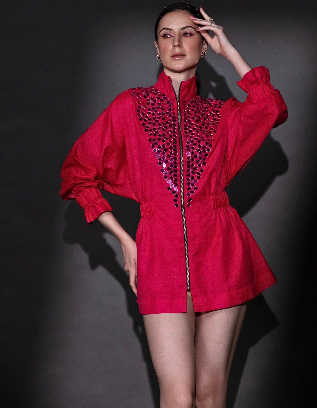 Hot Pink Jacket Dress – Nitara Dhanraj Label