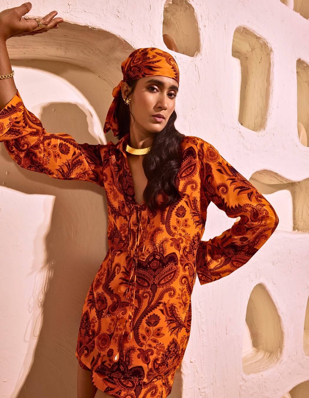 Mandarin Orange Shirt & Shorts