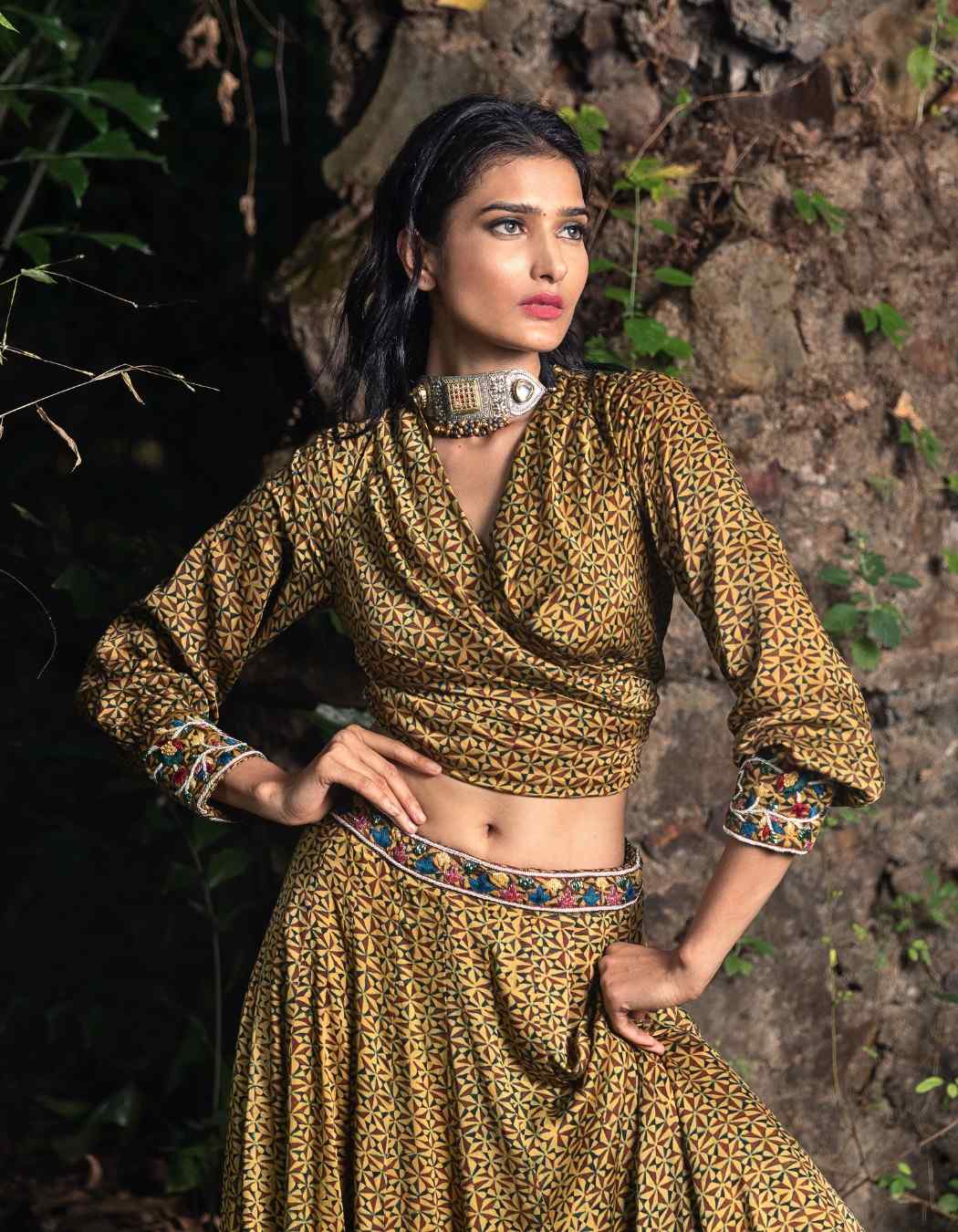 Mustard Yellow Top & Skirt