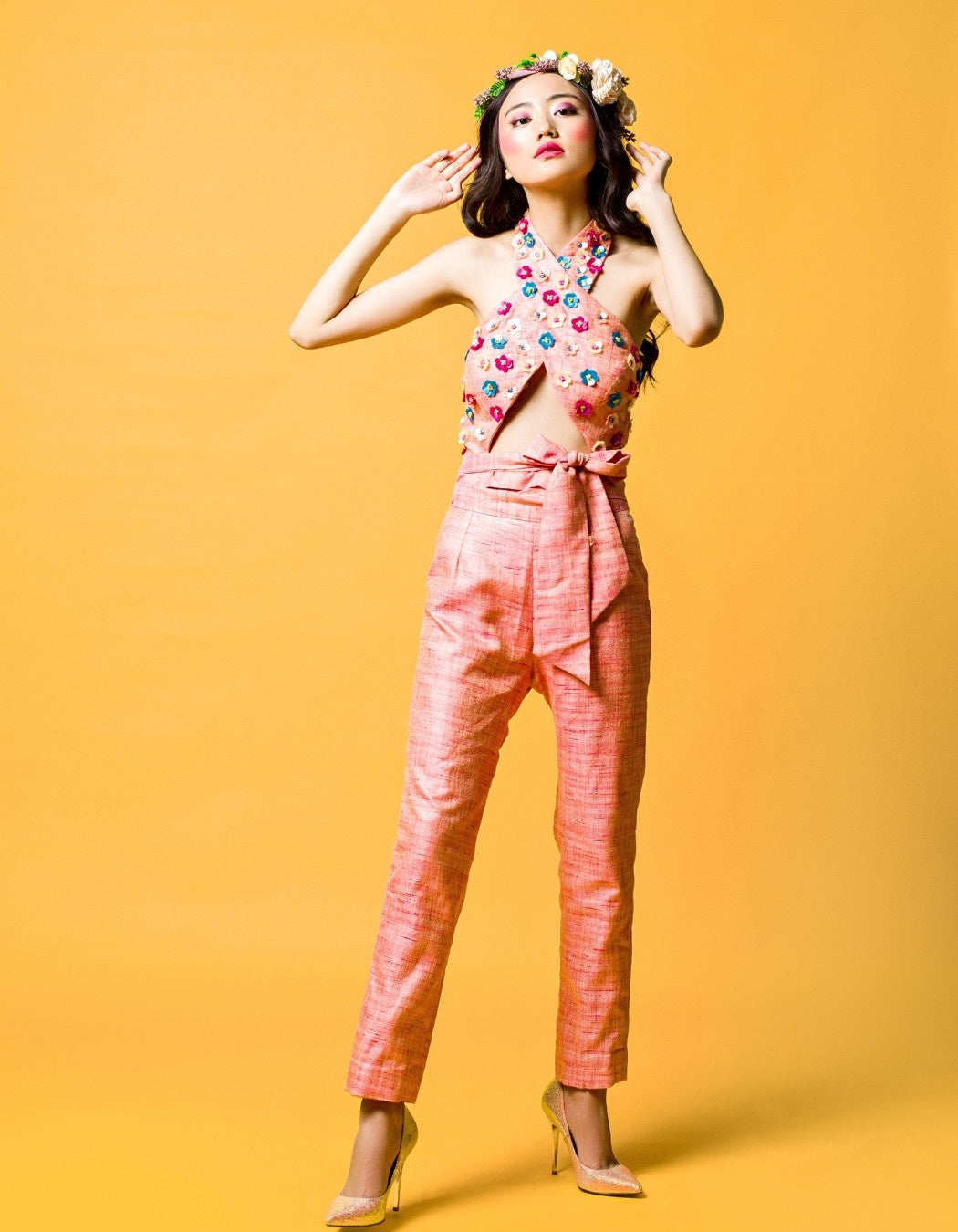 Coral Pink Jumpsuit
