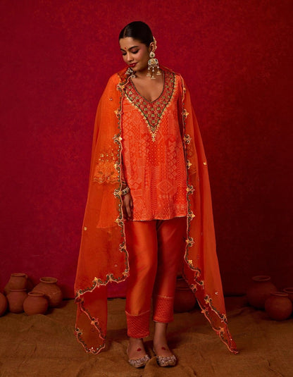 Embroidered Kurta Set with Pants