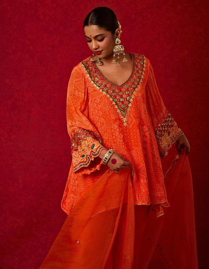Embroidered Kurta Set with Pants