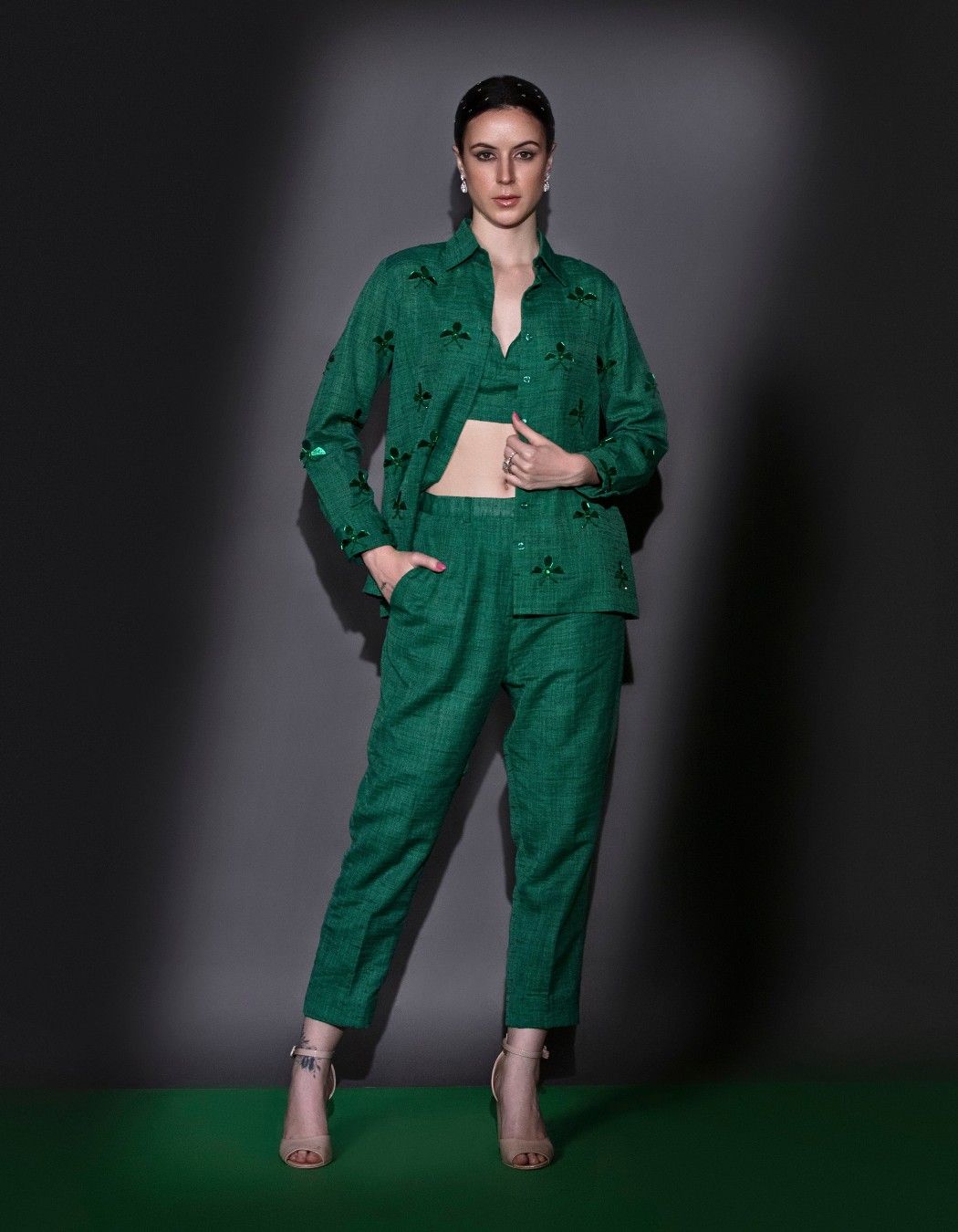 Emerald green co-ord set