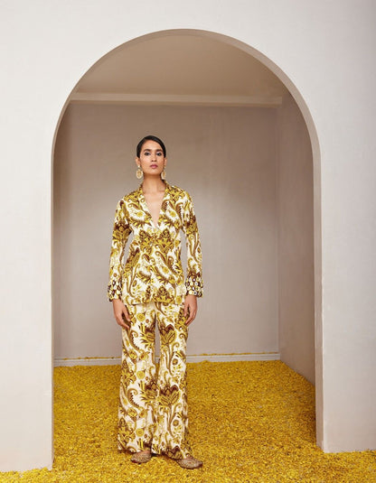 Genda Yellow Blazer set