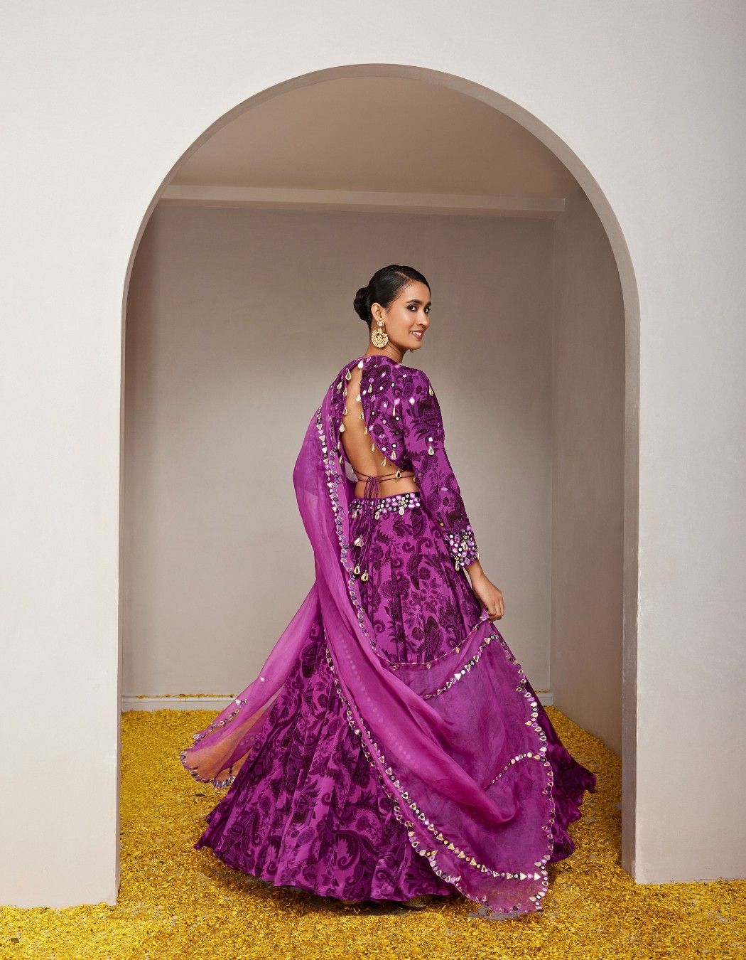 Gulaabi Purple Lehenga Set