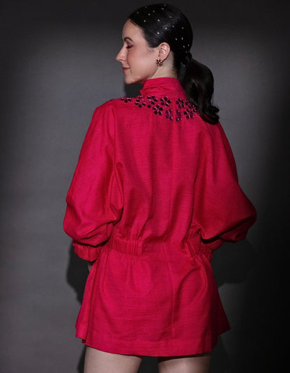 Hot Pink Jacket Dress