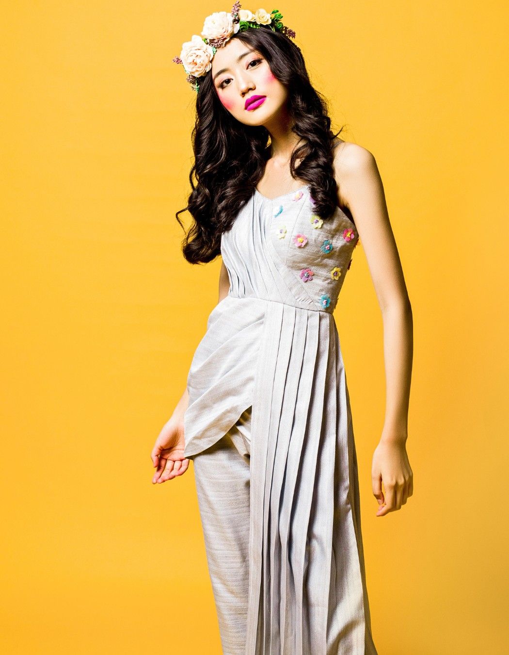 Icy Grey Peplum Co-Ord Set