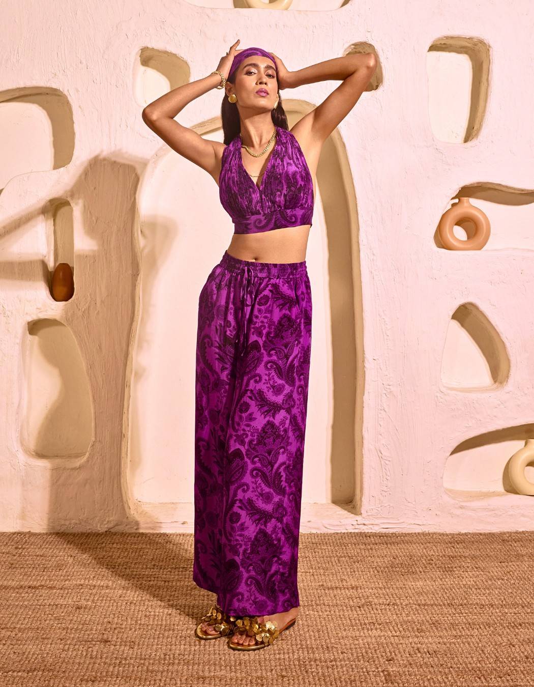 Iris Purple Top Pants