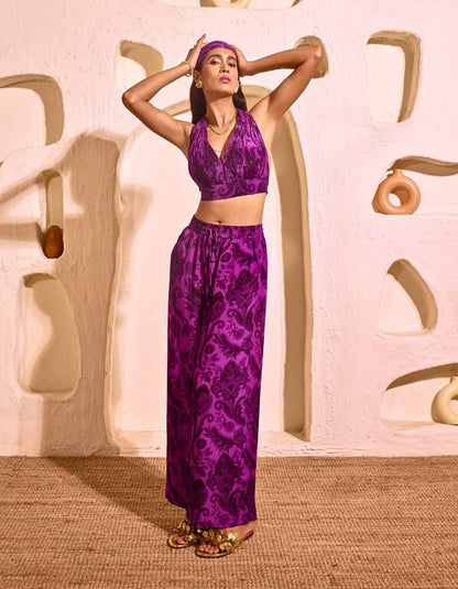 Iris Purple Top Pants