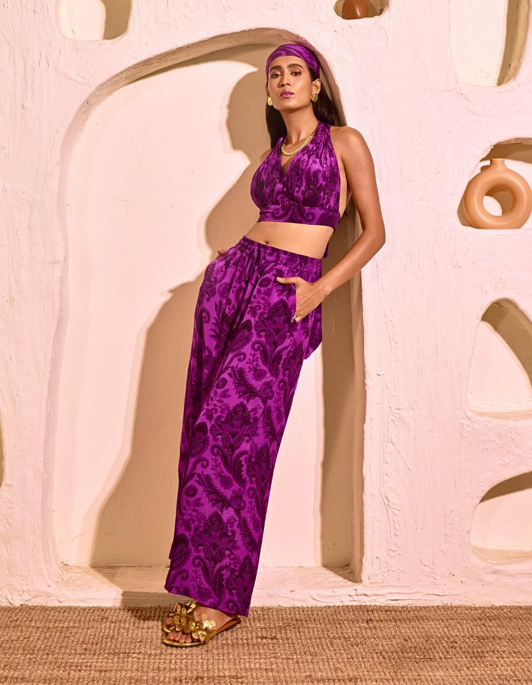 Iris Purple Top Pants