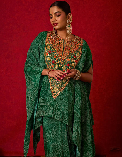 Kaftan Set with Drape Skirt