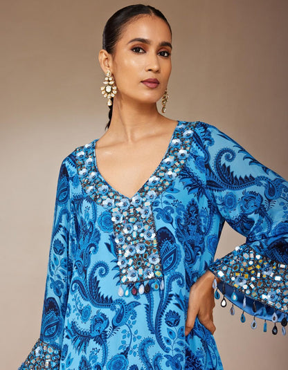 Krishna Blue Kurta Set