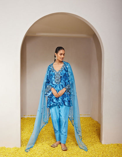 Krishna Blue Kurta Set