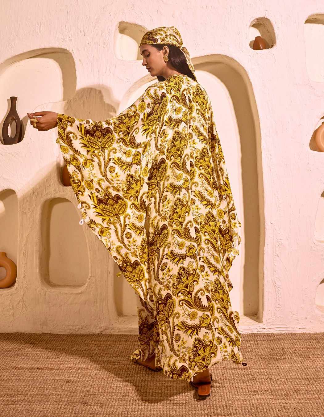 Lemon Yellow Kaftan Set