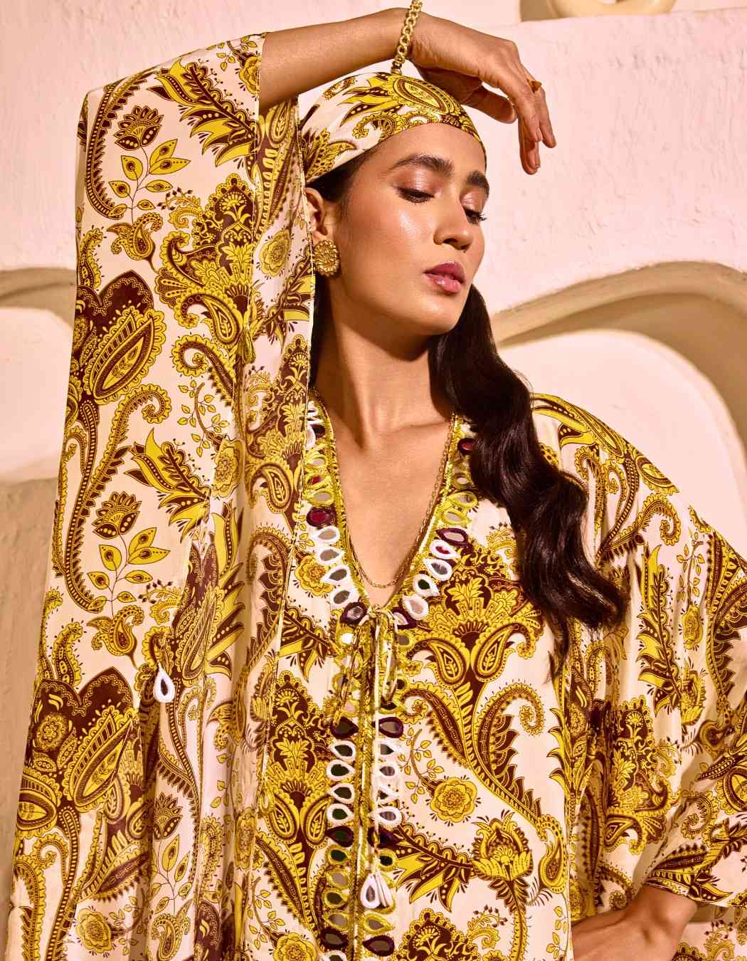 Lemon Yellow Kaftan Set
