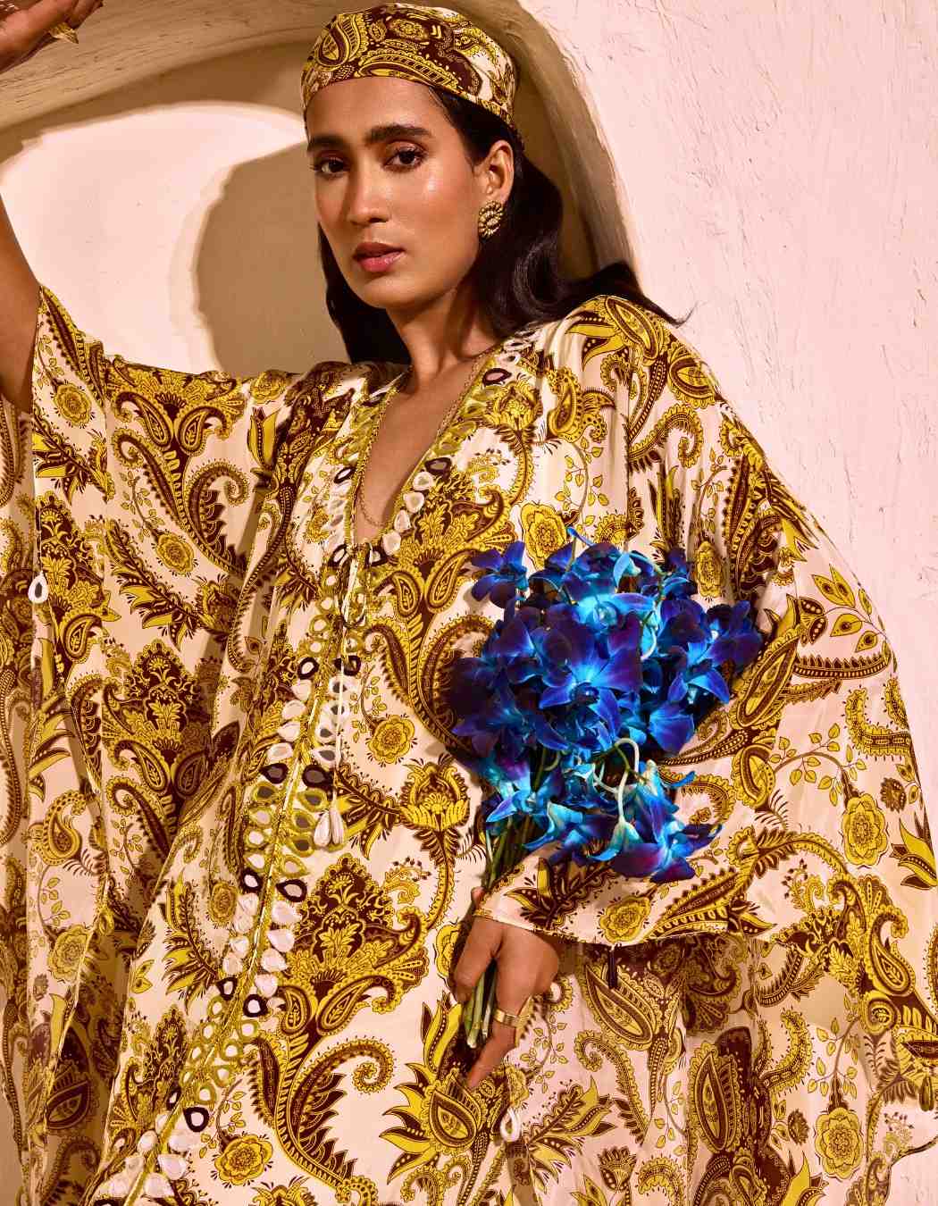 Lemon Yellow Kaftan Set