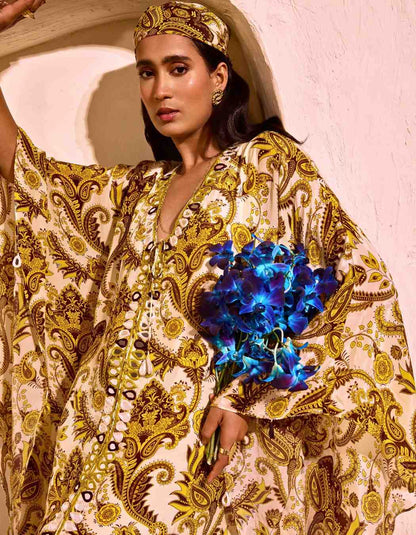 Lemon Yellow Kaftan Set