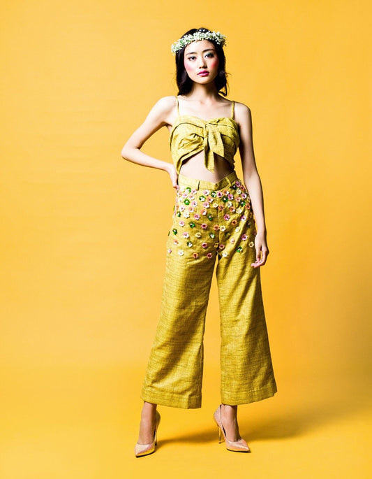 Lime Green Knot Jumpsuit