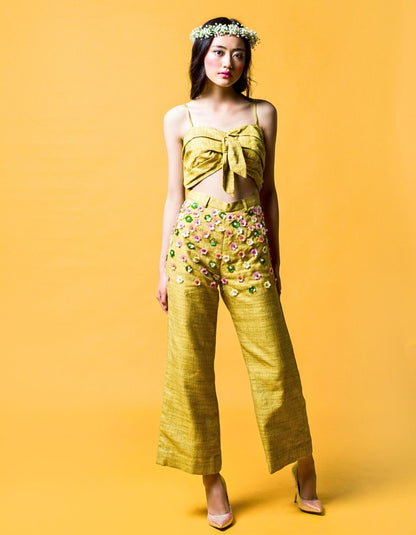 Lime Green Knot Jumpsuit