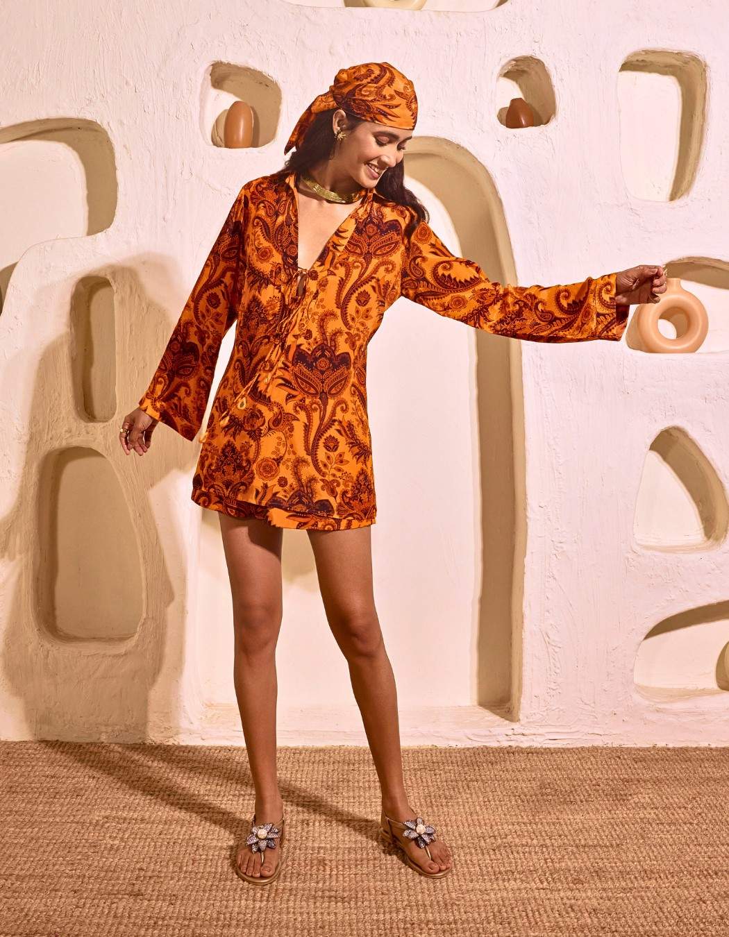 Mandarin Orange Shirt & Shorts