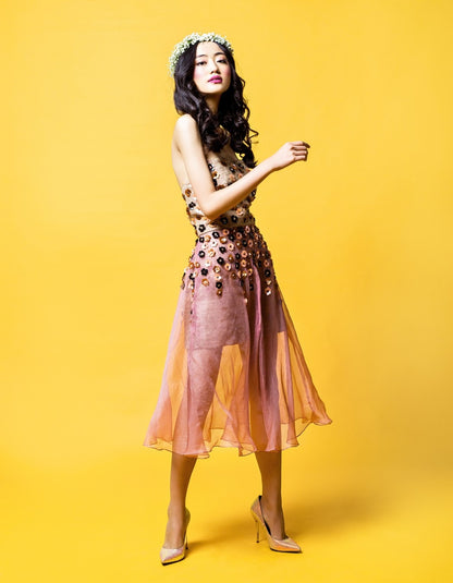 Mauve Pink Mid-Length Dress