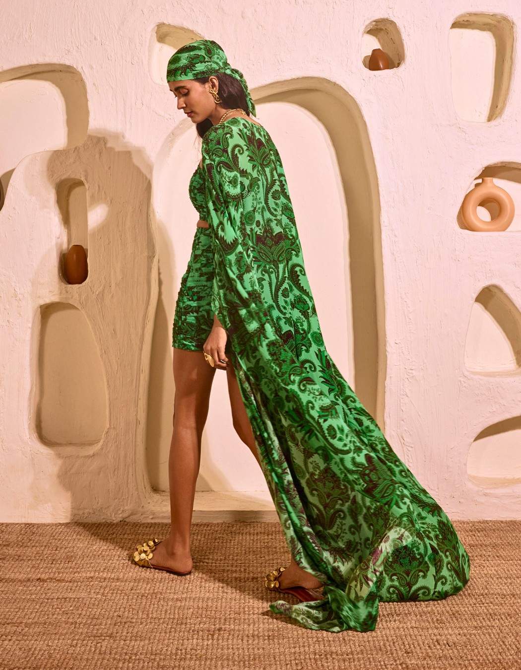 Mediterranean Cape Skirt Set