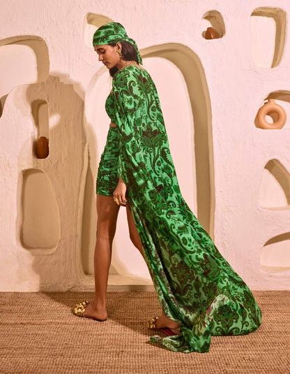 Mediterranean Cape Skirt Set