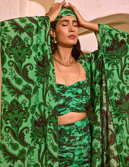 Mediterranean Cape Skirt Set