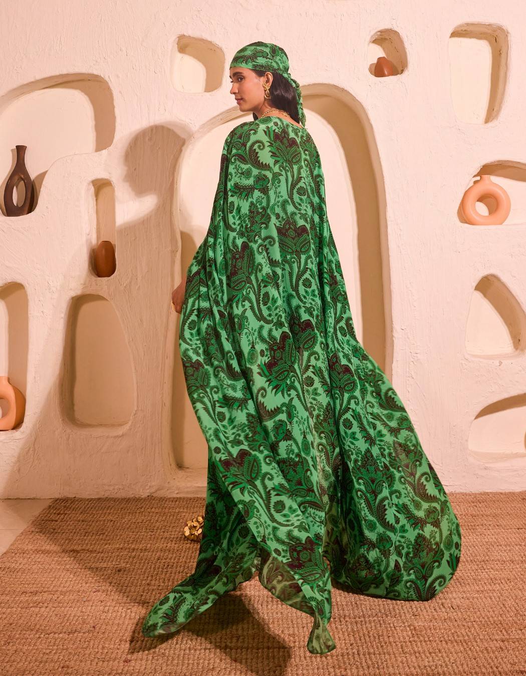 Mediterranean Green Cape Set