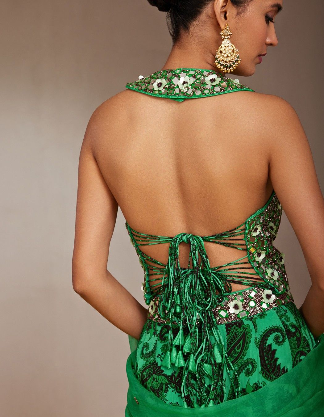 Morni Green Lehenga Set