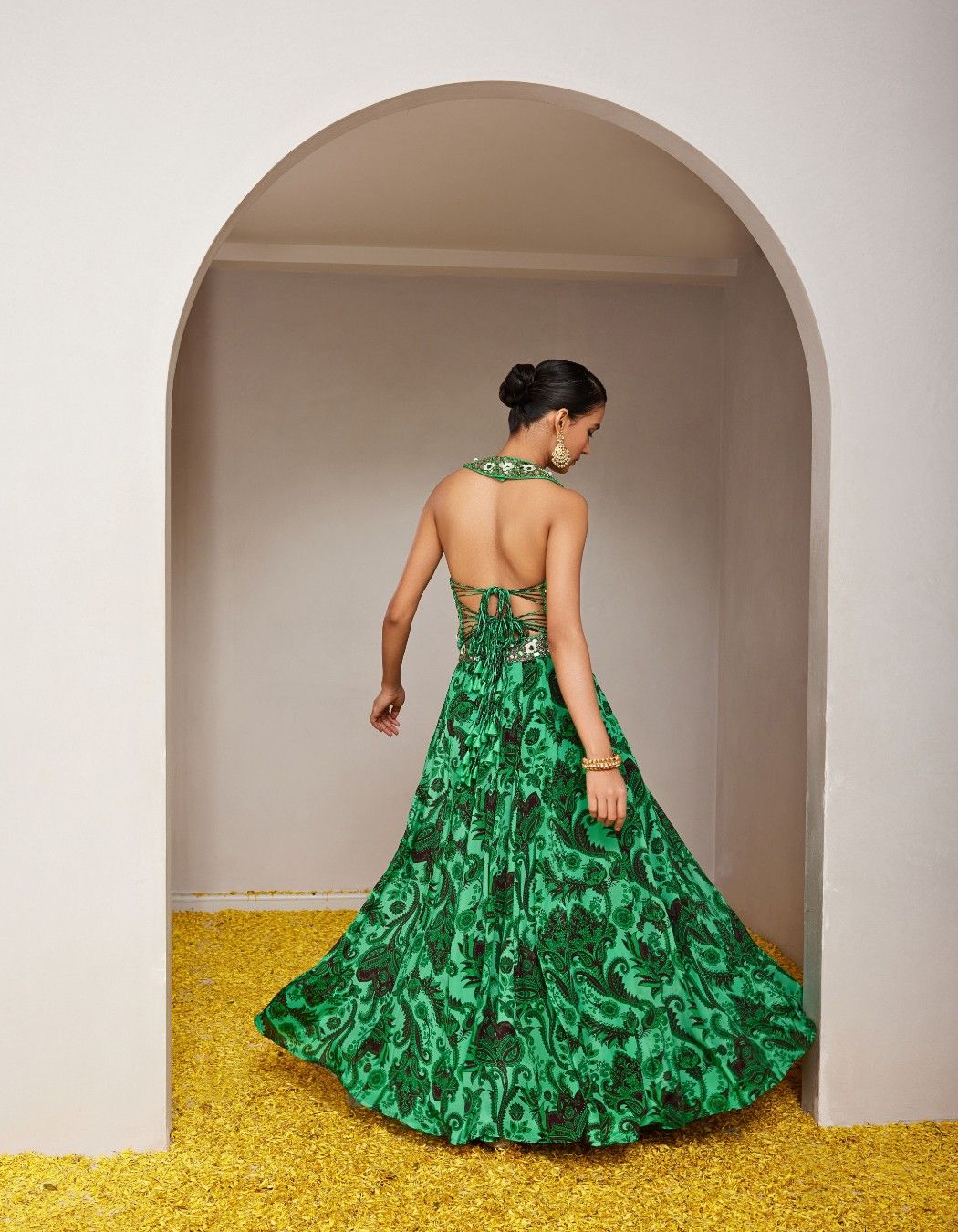 Morni Green Lehenga Set