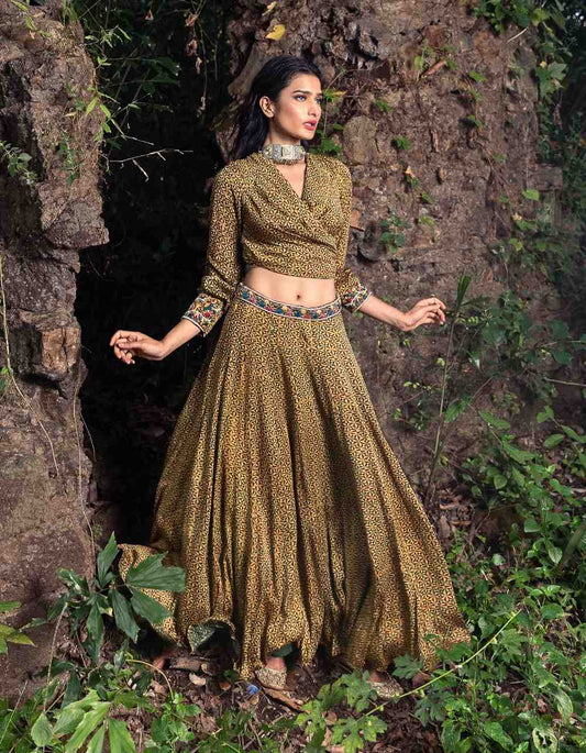 Mustard Yellow Top & Skirt