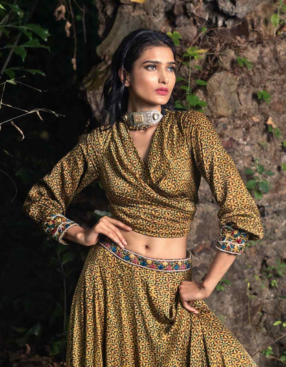 Mustard Yellow Top & Skirt
