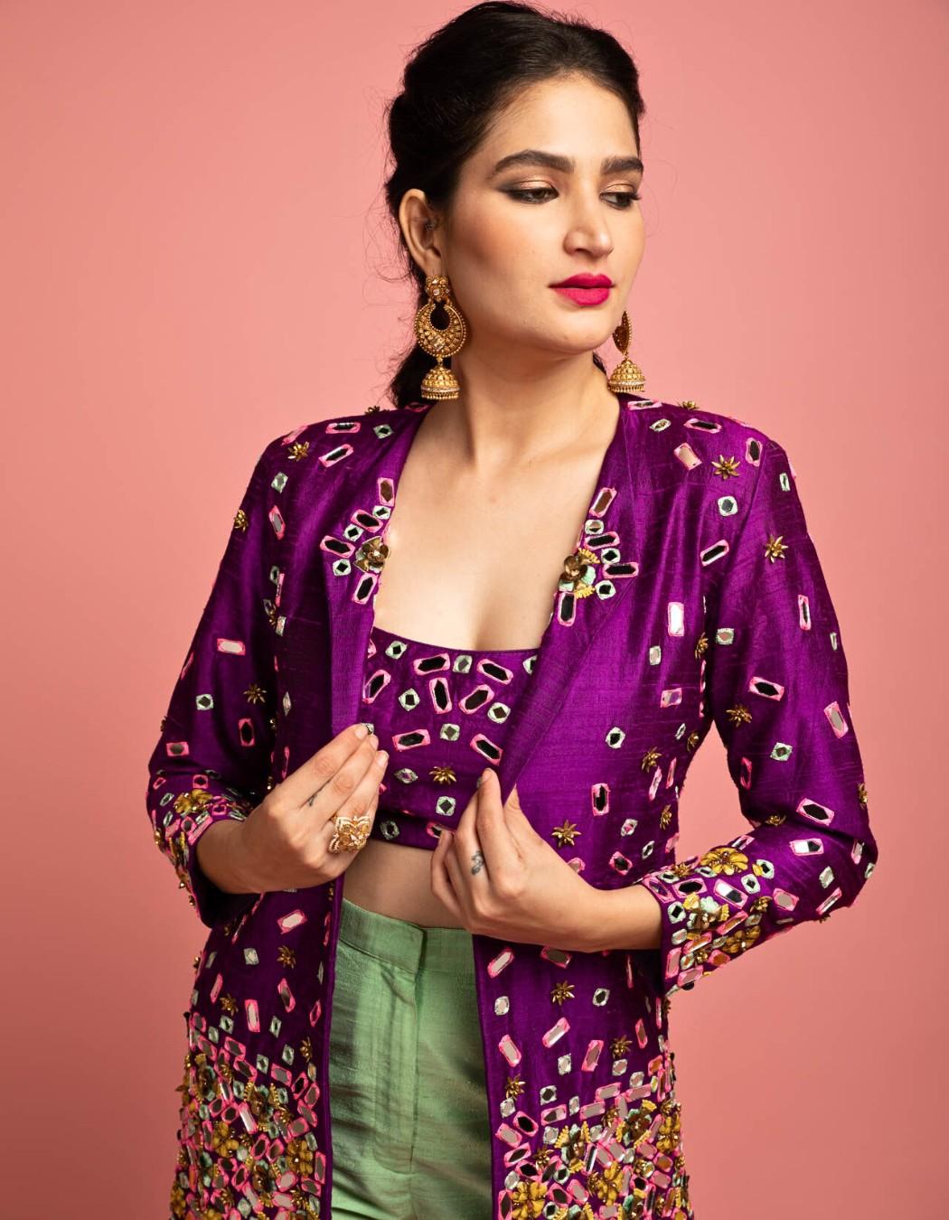 Purple Blazer Set