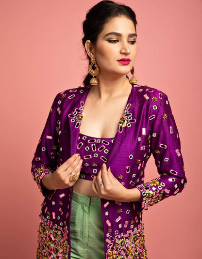 Purple Blazer Set