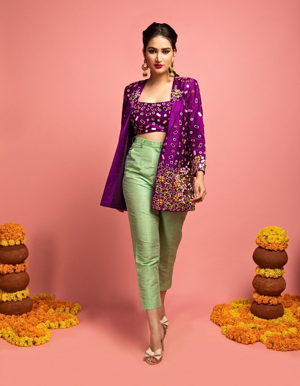 Purple Blazer Set