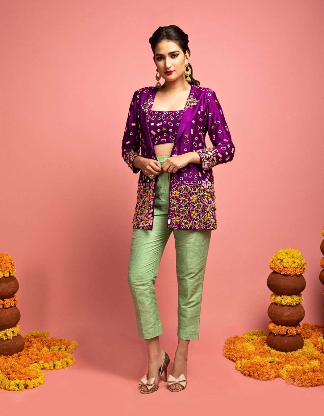 Purple Blazer Set