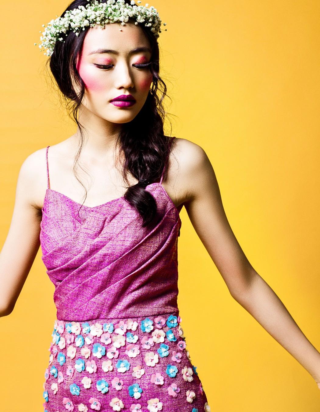 Purple Pleated Peplum Top & Pants