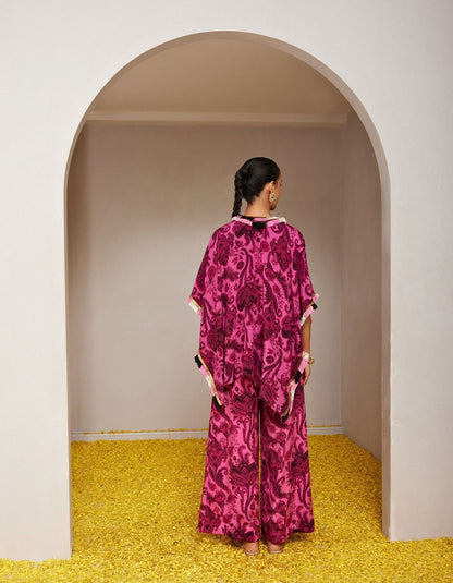 Radha Rani Cape Set With Croptop & Pants