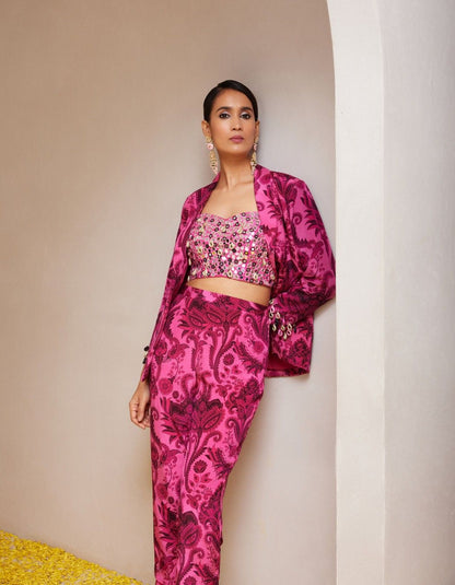 Radhi Rani Blazer Set With Crop Top