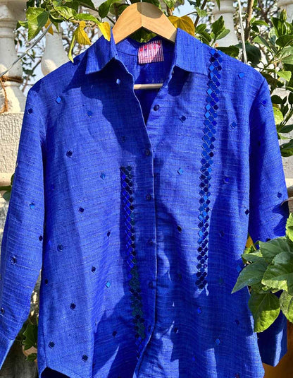 Royal Blue Shirt & Shorts Set