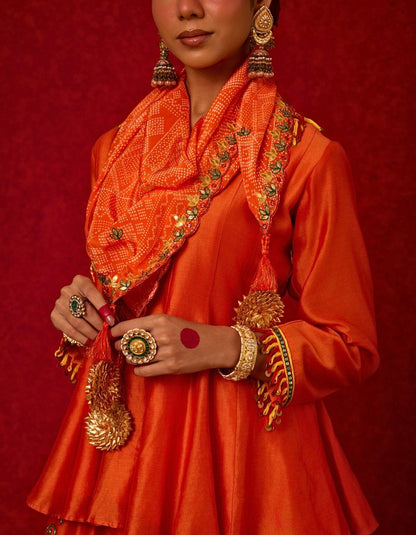 Short Peplum Kurta and Farshi Pants
